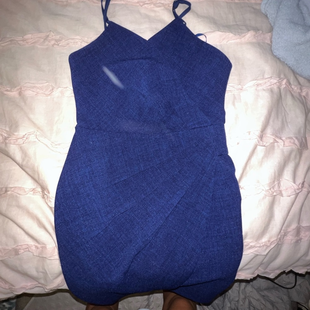 saints secrets blue homecoming dress